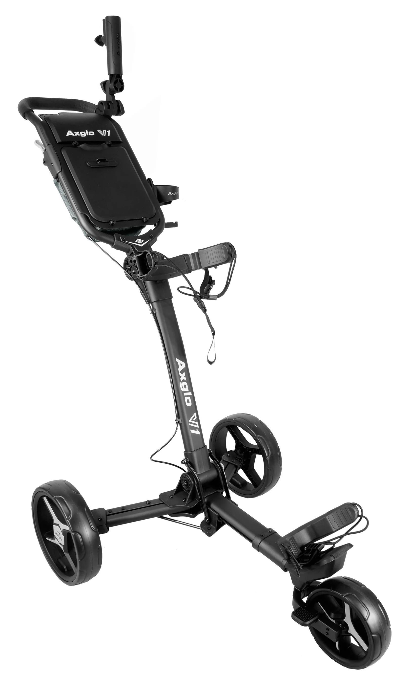 Axglo V1 Manuell Golftrolley, schwarz/grau