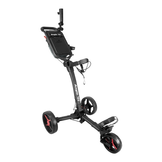 Axglo V1 Manuell Golftrolley, schwarz/rot