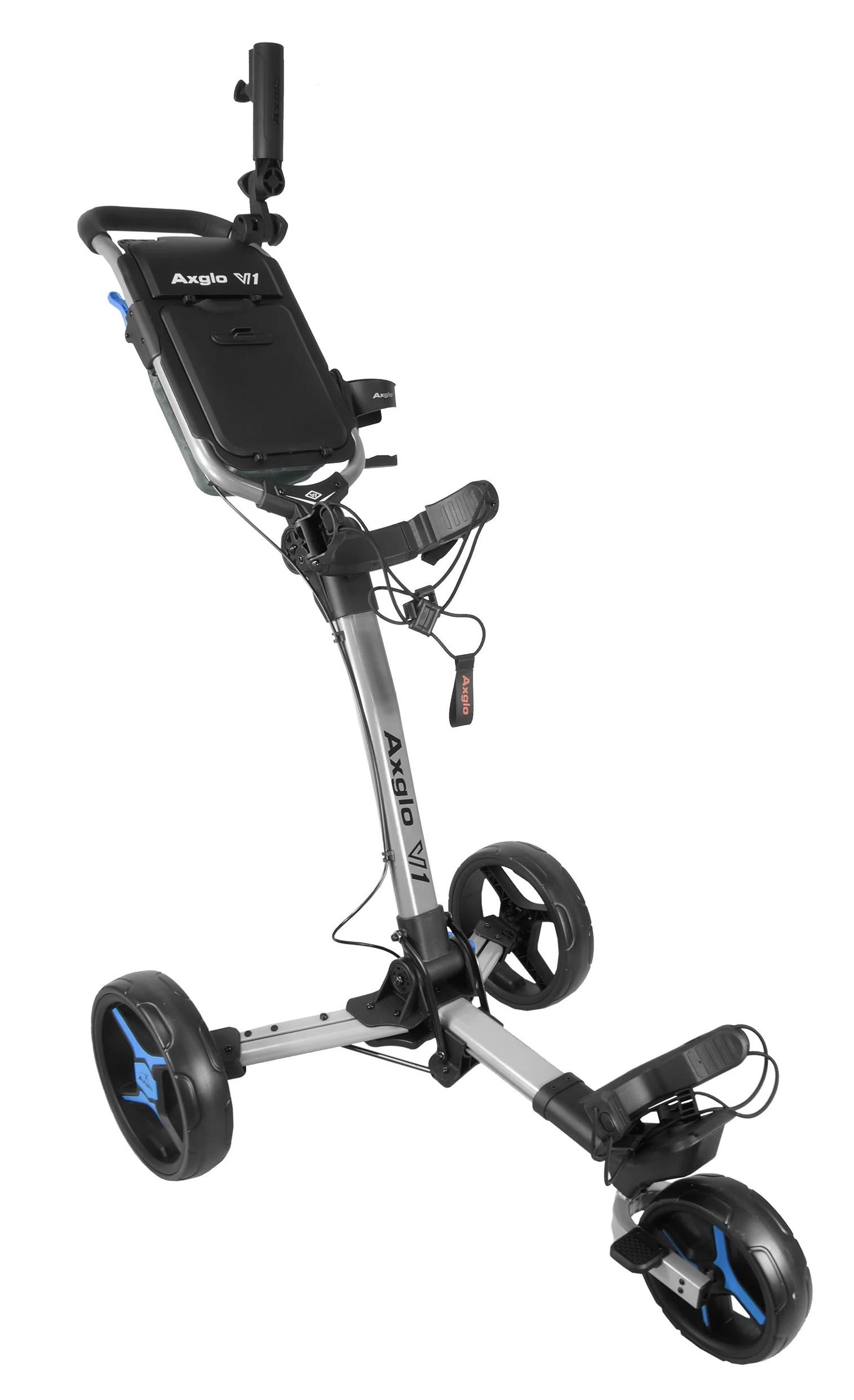 Axglo V1 Manuell Golftrolley, silber/blau