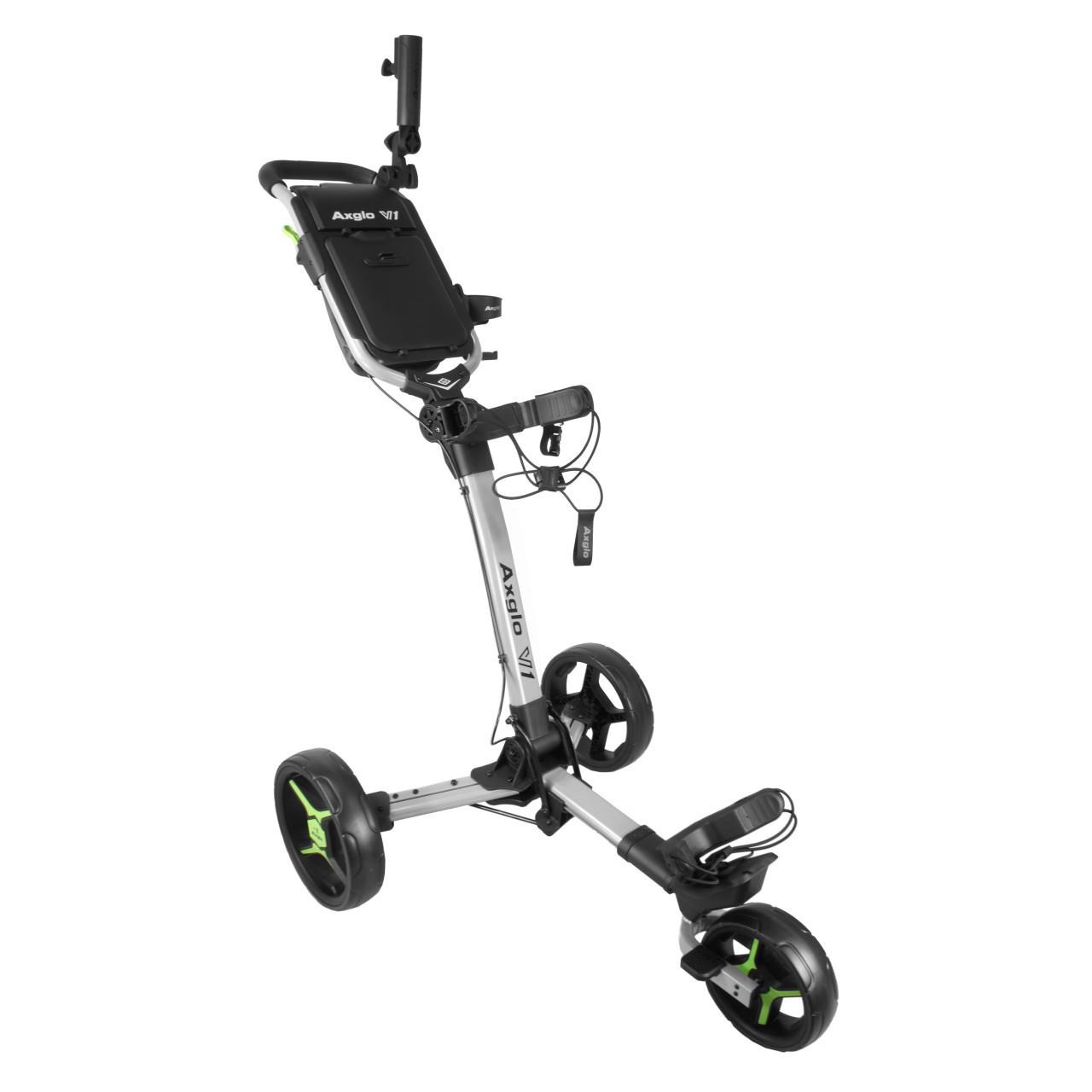 Axglo V1 Manuell Golftrolley, silber/grün