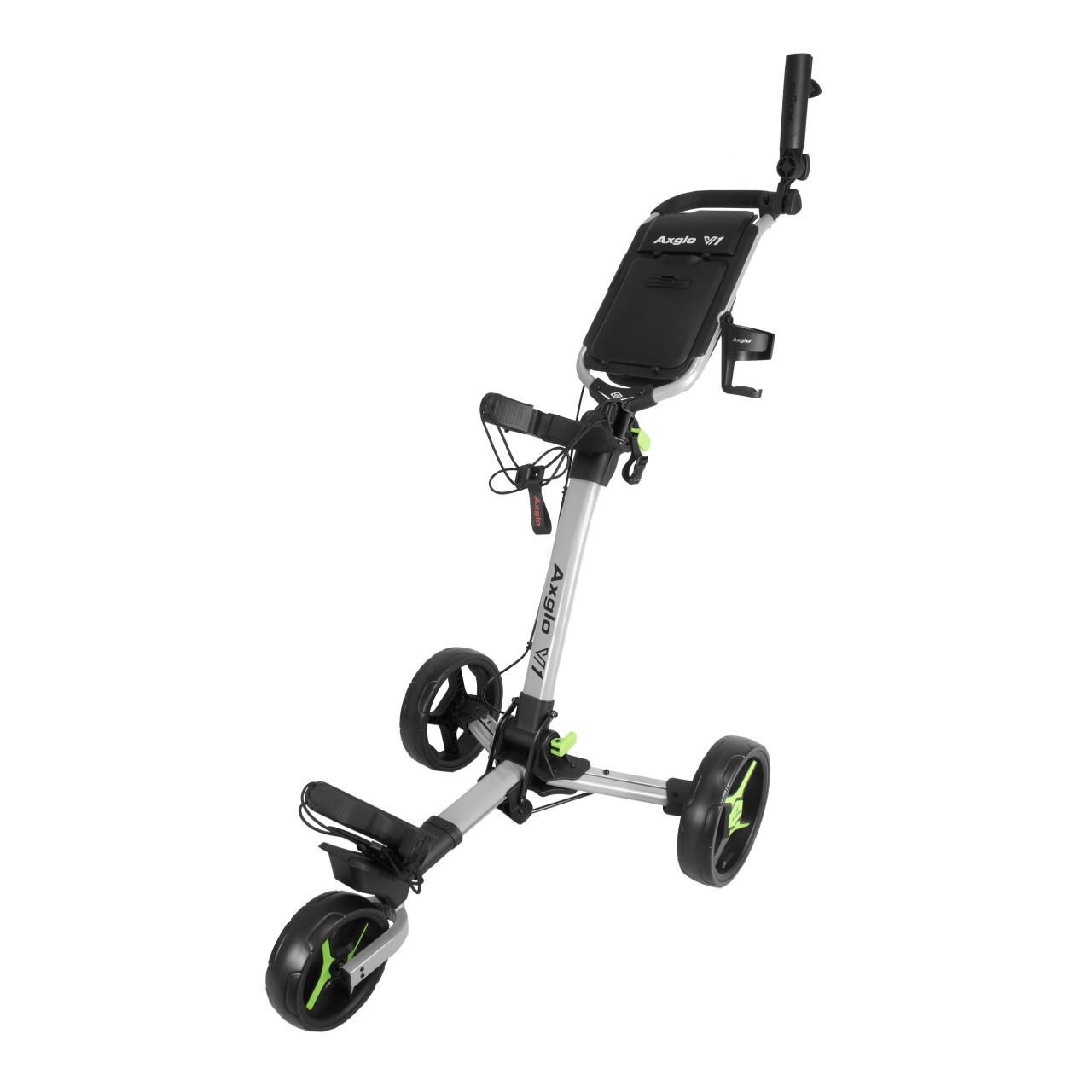 Axglo V1 Manuell Golftrolley, silber/grün