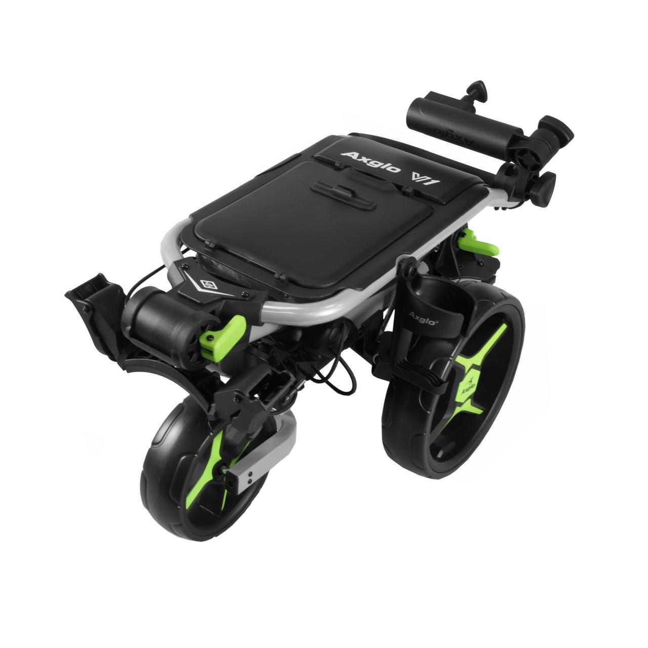 Axglo V1 Manuell Golftrolley, silber/grün