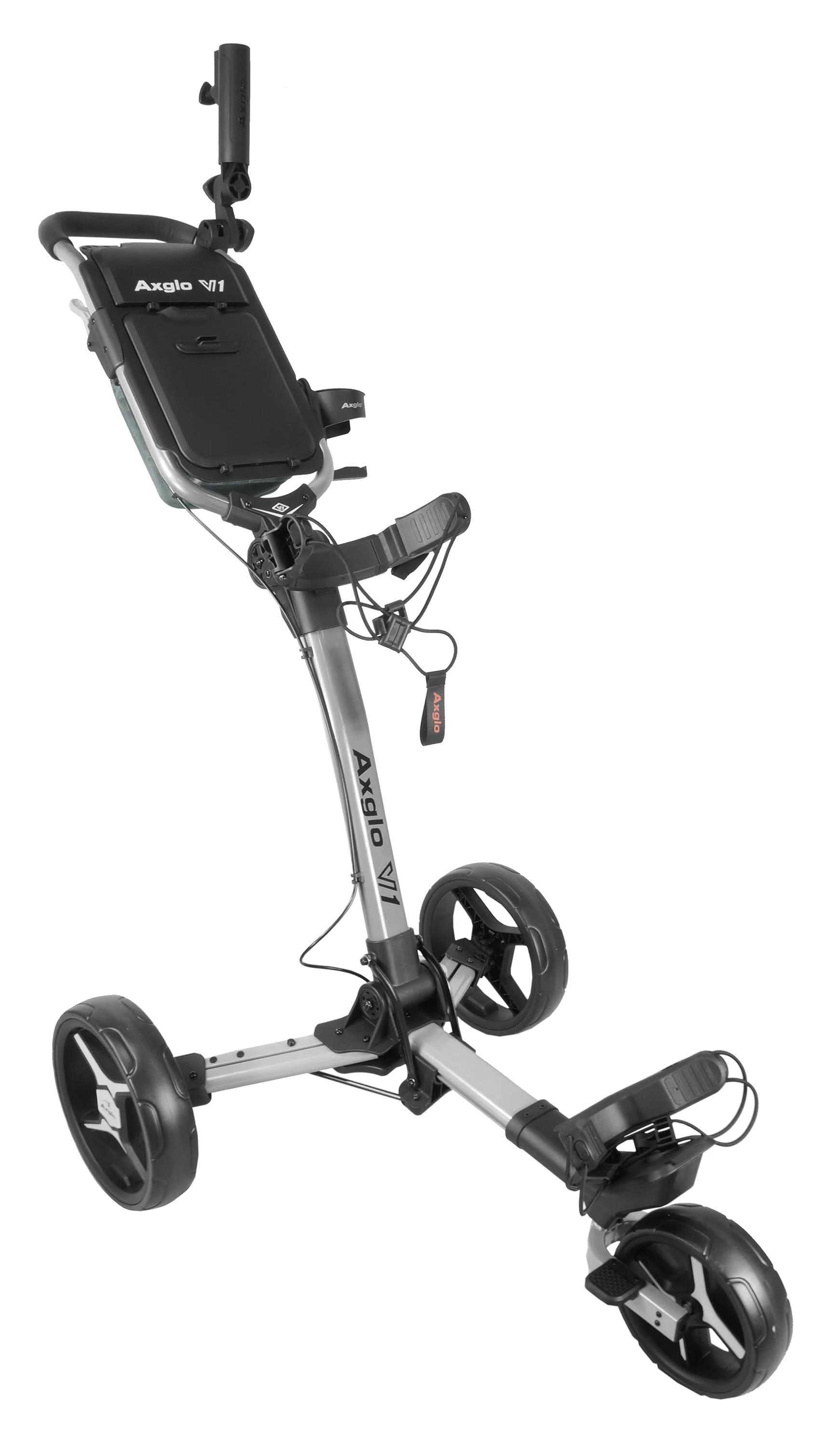 Axglo V1 Manuell Golftrolley, silber/grau