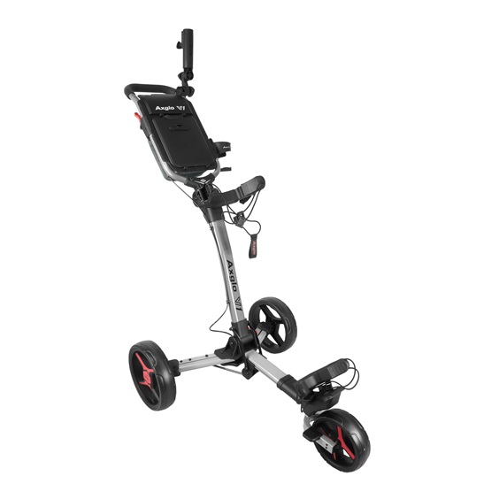 Axglo V1 Manuell Golftrolley, silber/rot