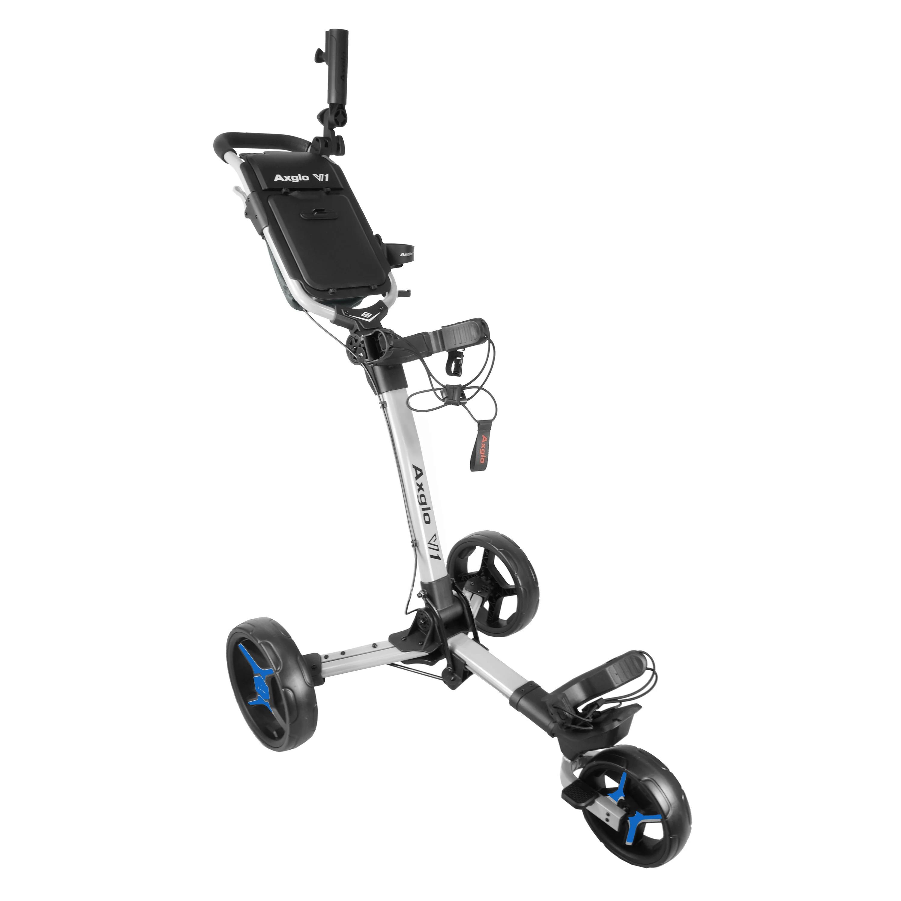 Axglo V1 Manuell Golftrolley, weiss/blau