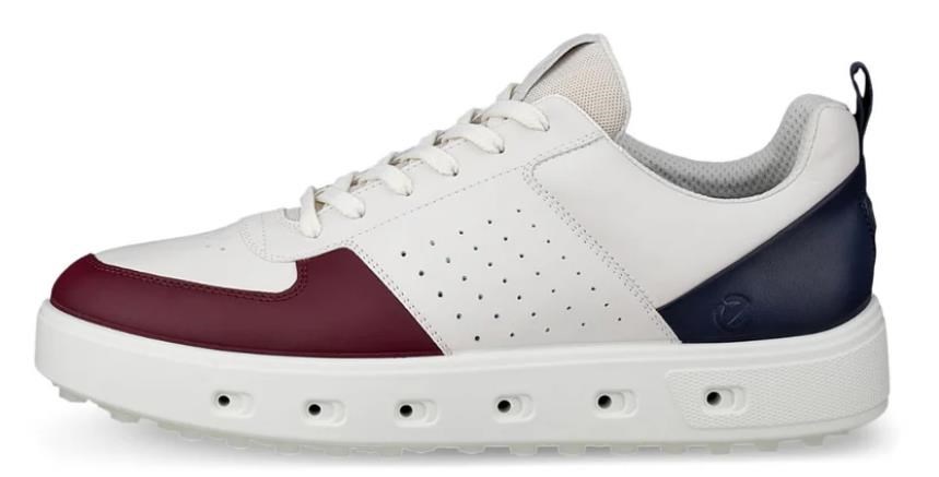 Ecco Street 720 Herren Golfschuhe, dark ruby/white/marine