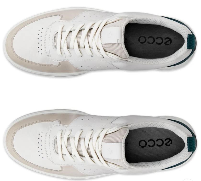 Ecco Street 720 Herren Golfschuhe, gravel/white/baygreen