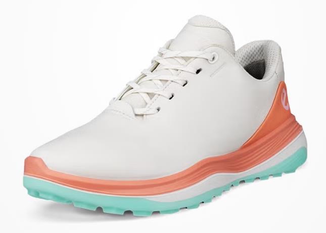 Ecco LT1 Damen Golfschuhe, white/burnt coral