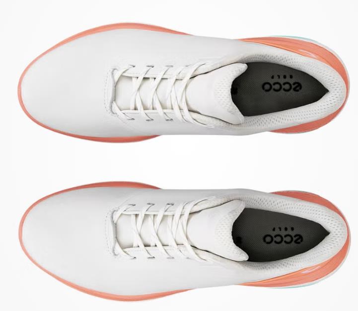 Ecco LT1 Damen Golfschuhe, white/burnt coral