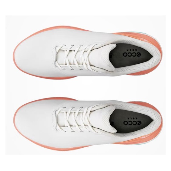 Ecco LT1 Damen Golfschuhe, white/burnt coral