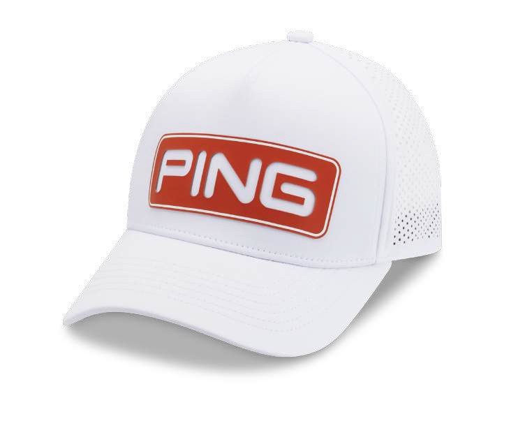 PING Tour Vented Delta Cap, white/tango