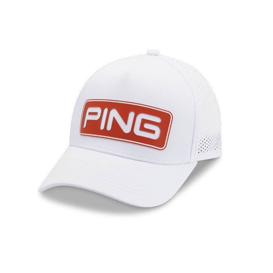 PING Tour Vented Delta Cap, white/tango