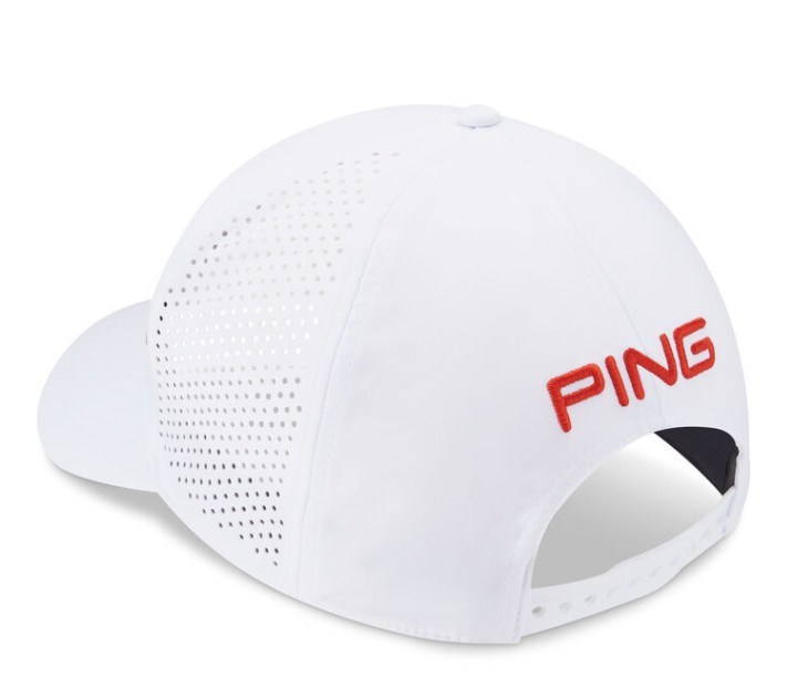 PING Tour Vented Delta Cap, white/tango