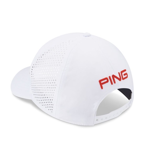 PING Tour Vented Delta Cap, white/tango