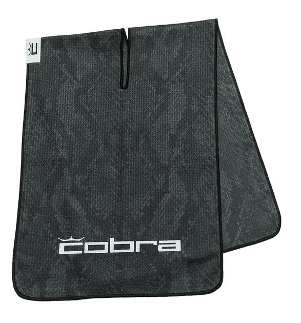 Cobra Snakeskin Golfhandtuch, black snakeskin