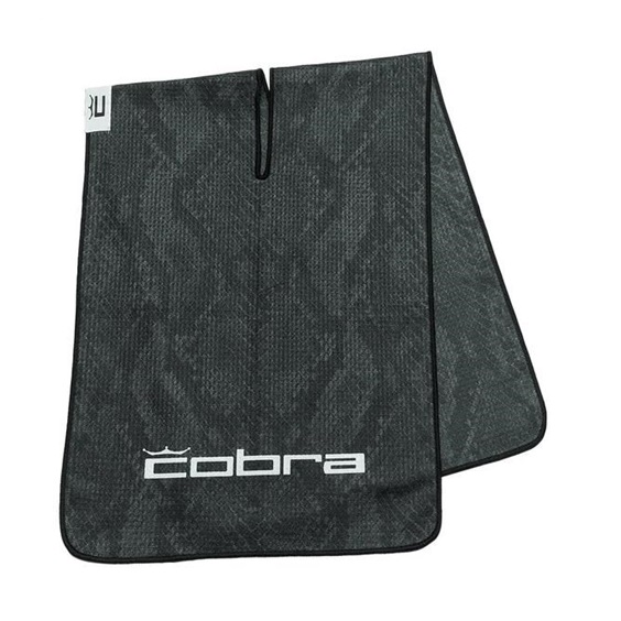 Cobra Snakeskin Golfhandtuch, black snakeskin
