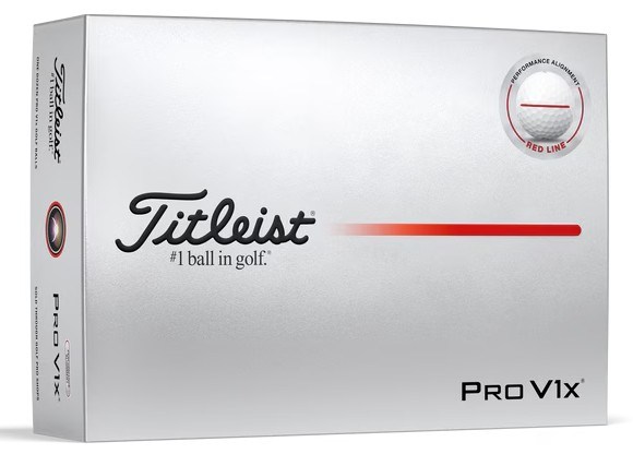 Titleist Pro V1x Performance Alignment Red Golfbälle