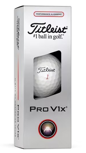 Titleist Pro V1x Performance Alignment Red Golfbälle