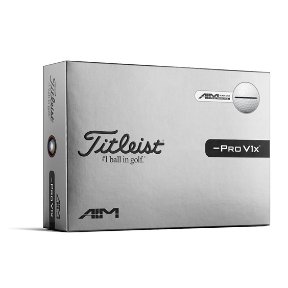 Titleist Pro V1x Left Dash Performance Alignment Black Golfbälle