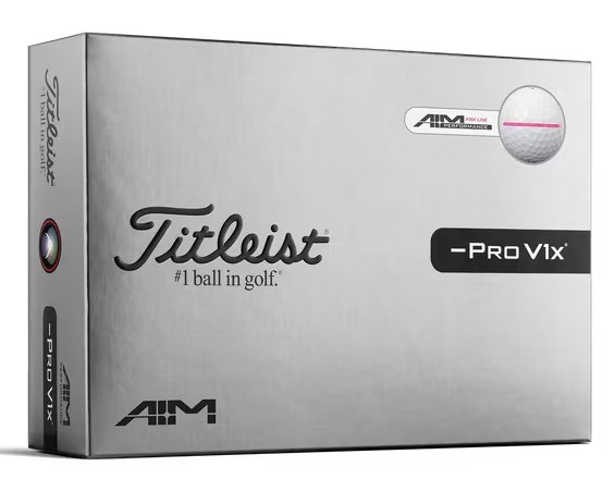 Titleist Pro V1x Left Dash Performance Alignment Pink Golfbälle