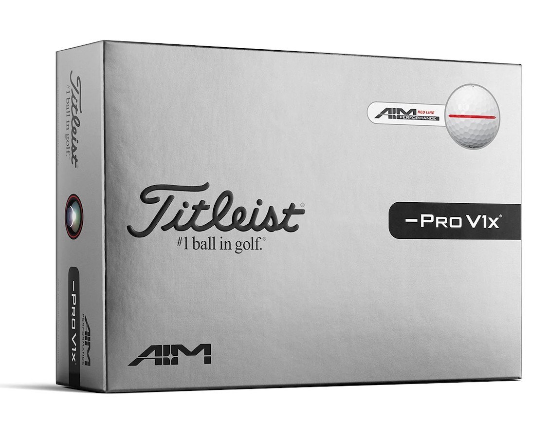 Titleist Pro V1x Left Dash Performance Alignment Red Golfbälle