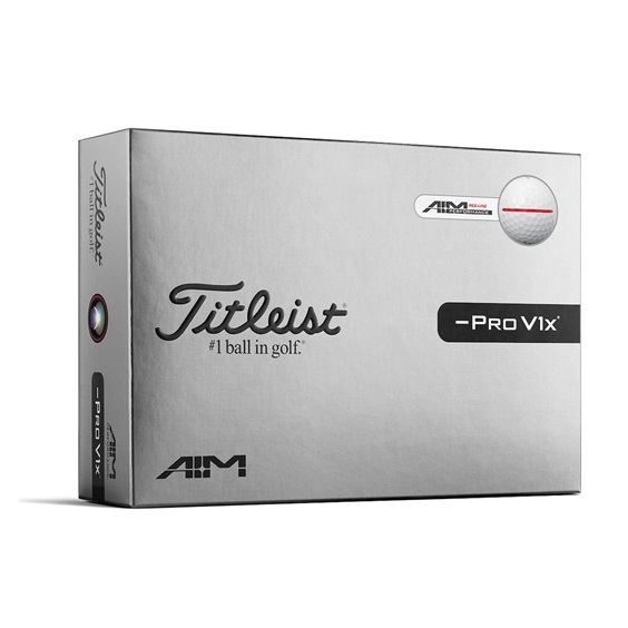 Titleist Pro V1x Left Dash Performance Alignment Red Golfbälle