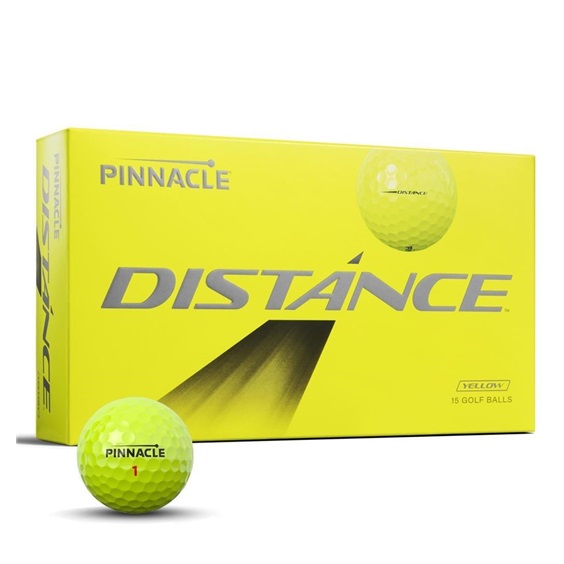 Pinnacle Distance Golfbälle, gelb, 15Stk.