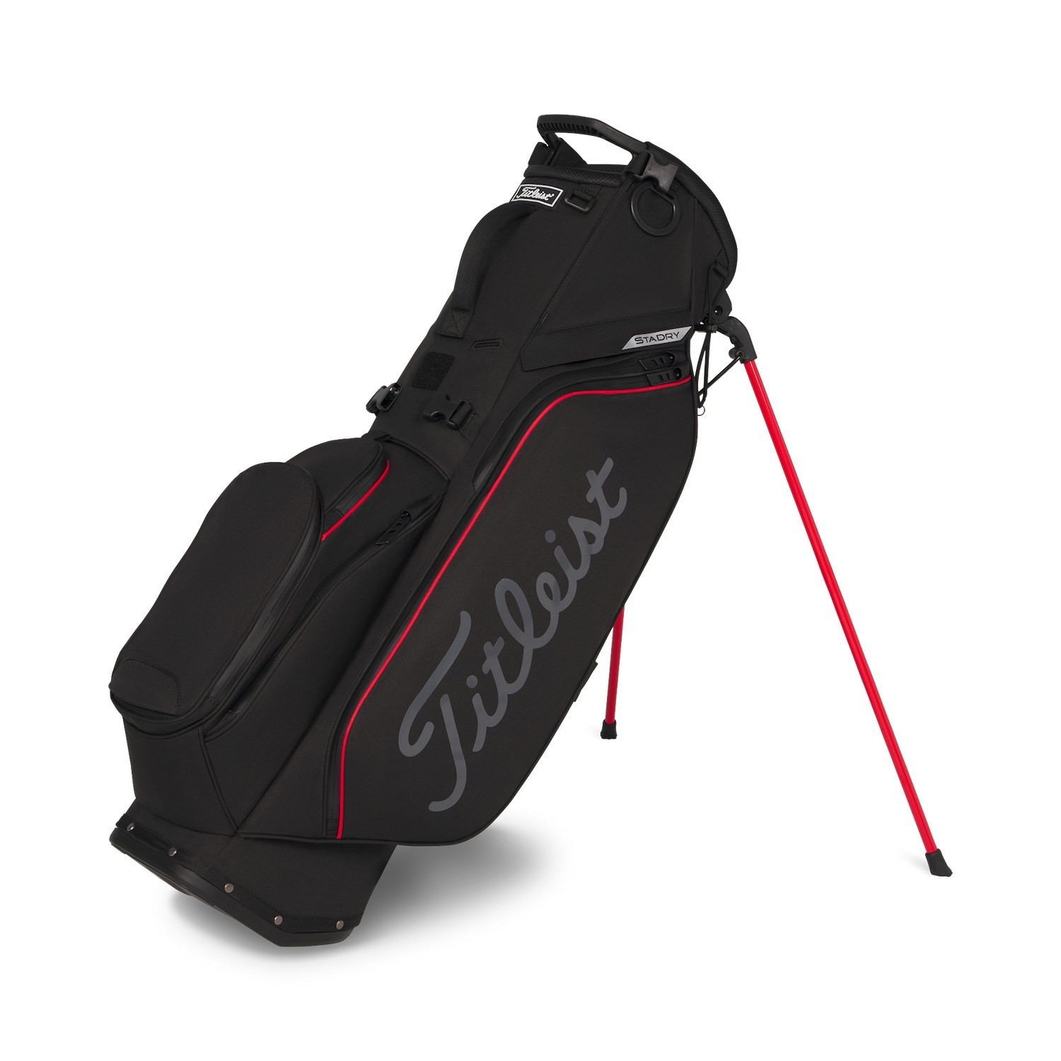 Titleist Players S5 StaDry Standbag, schwarz/rot/graphite