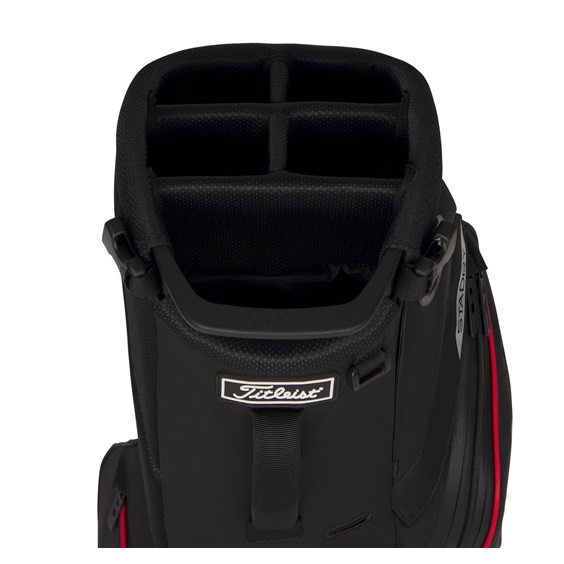 Titleist Players S5 StaDry Standbag, schwarz/rot/graphite