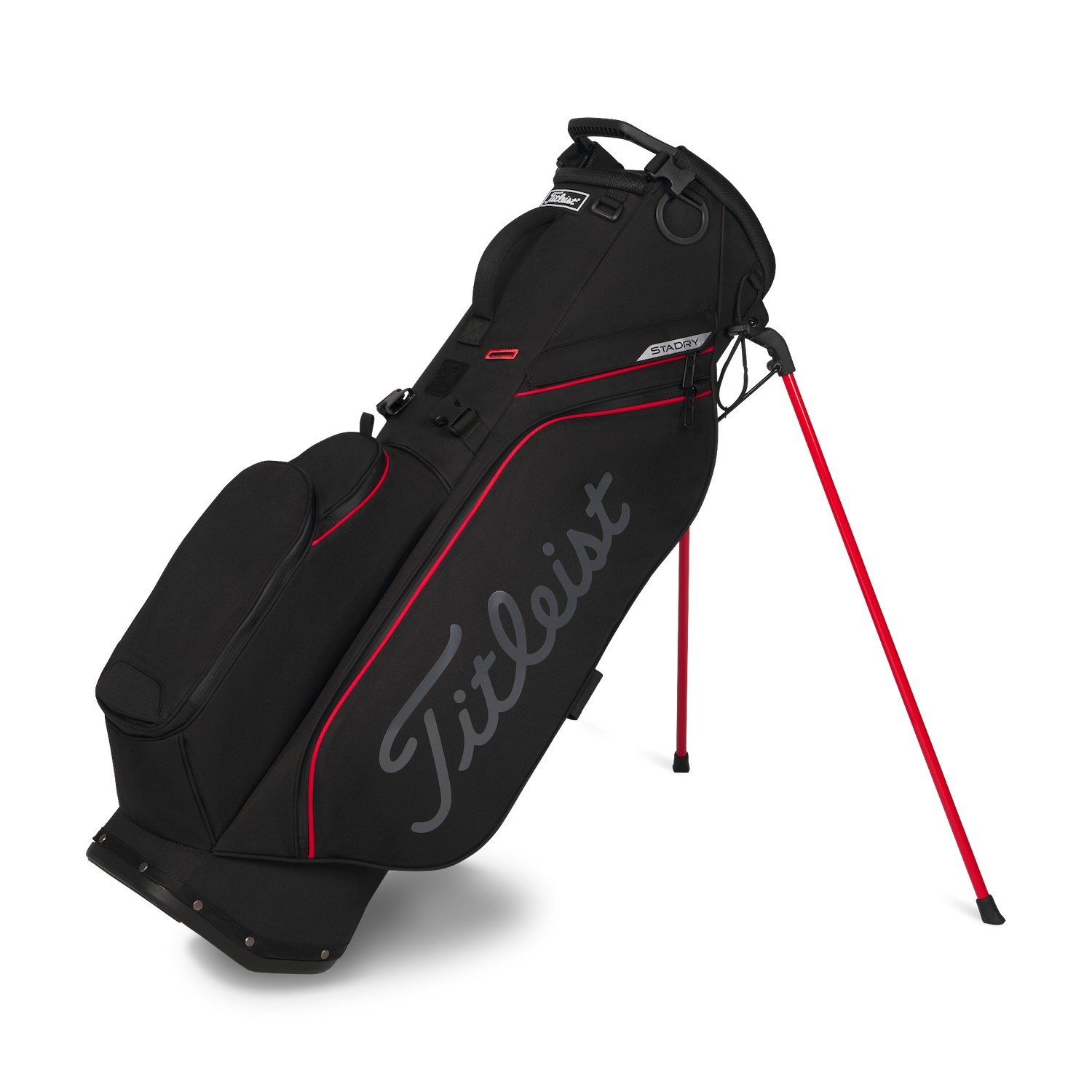 Titleist Players S4 StaDry Standbag, schwarz/rot/graphite