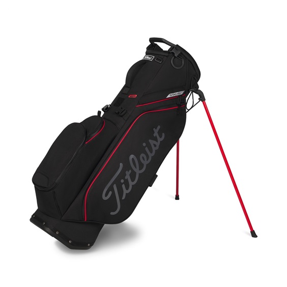 Titleist Players S4 StaDry Standbag, schwarz/rot/graphite