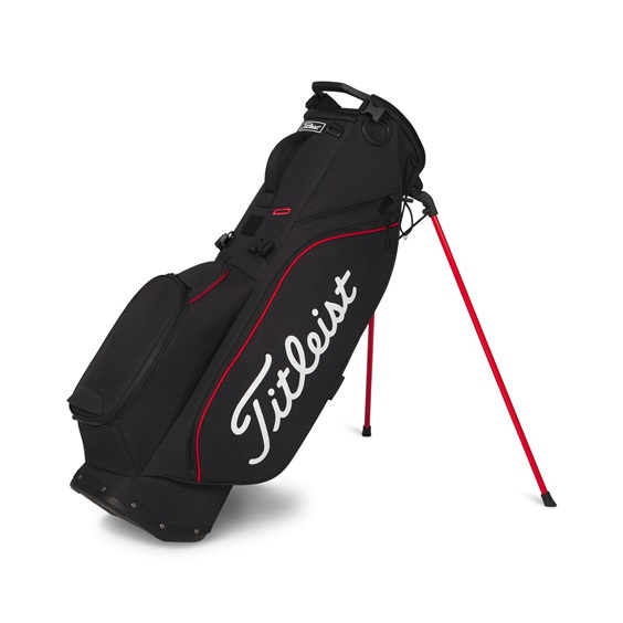 Titleist Players S4 Standbag, schwarz/rot/weiss