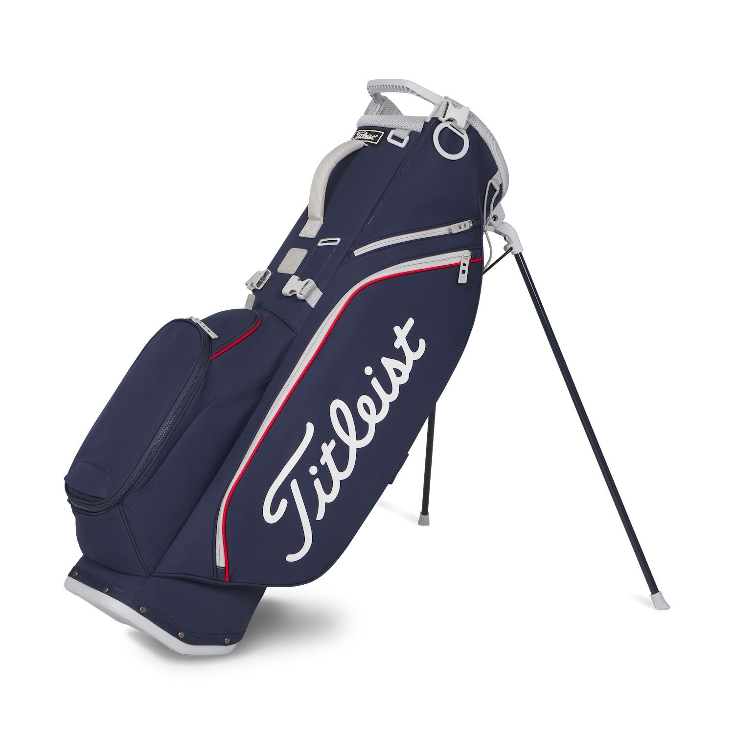 Titleist Players S4 Standbag, dunkelblau, rot/weiss