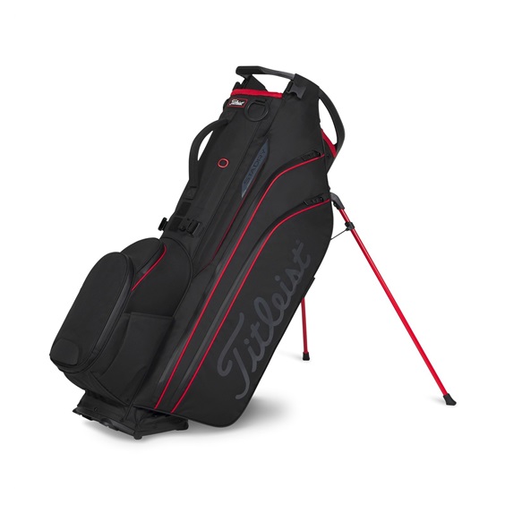 Titleist Hybrid 14 StaDry Standbag, schwarz/rot