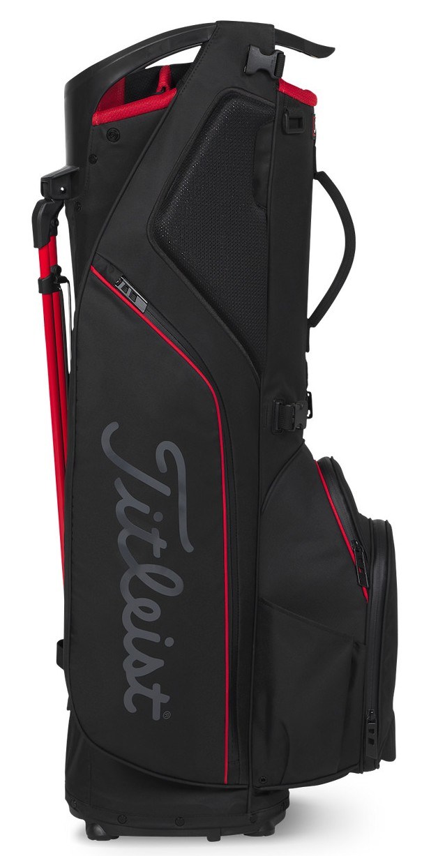 Titleist Hybrid 14 StaDry Standbag, schwarz/rot