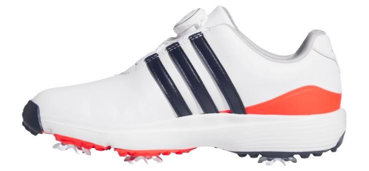 Adidas Tour360 24 Boa Junior Golfschuhe, weiss/dunkelblau/rot