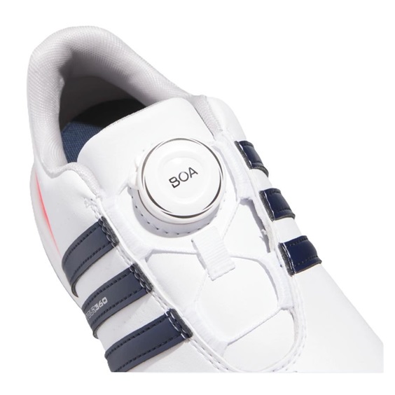 Adidas Tour360 24 Boa Junior Golfschuhe, weiss/dunkelblau/rot