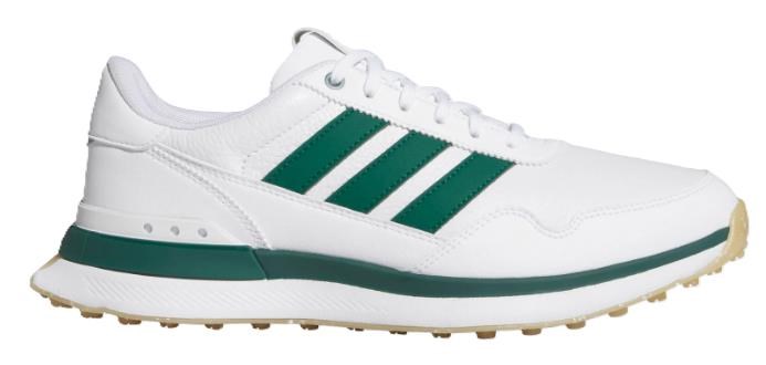 Adidas S2G 26 Leather Spikeless Herren Golfschuhe, weiss/grün