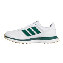 Adidas S2G 26 Leather Spikeless Herren Golfschuhe, weiss/grün