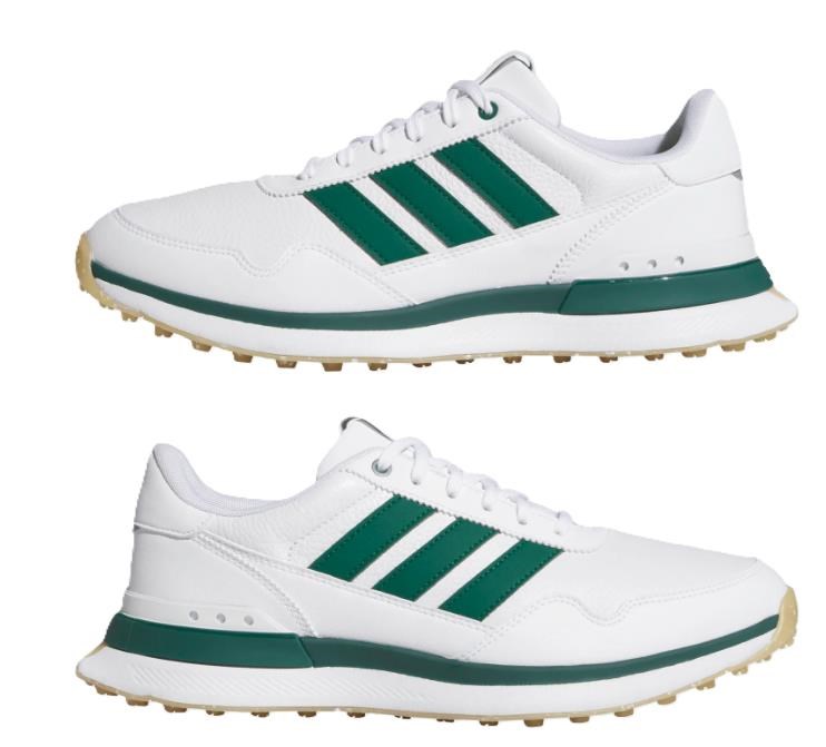 Adidas S2G 26 Leather Spikeless Herren Golfschuhe, weiss/grün