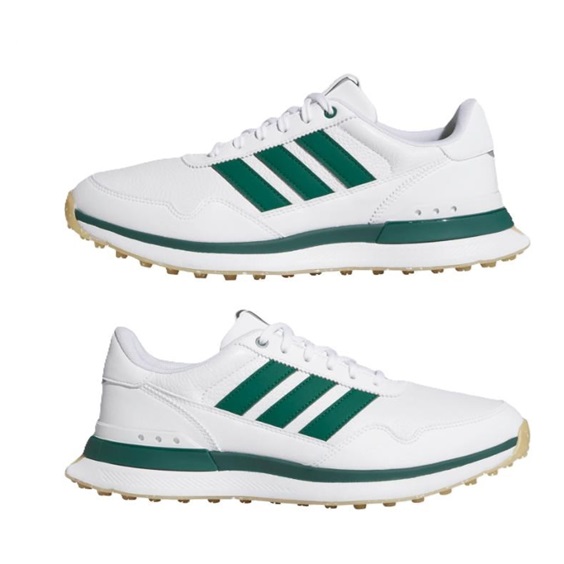 Adidas S2G 26 Leather Spikeless Herren Golfschuhe, weiss/grün