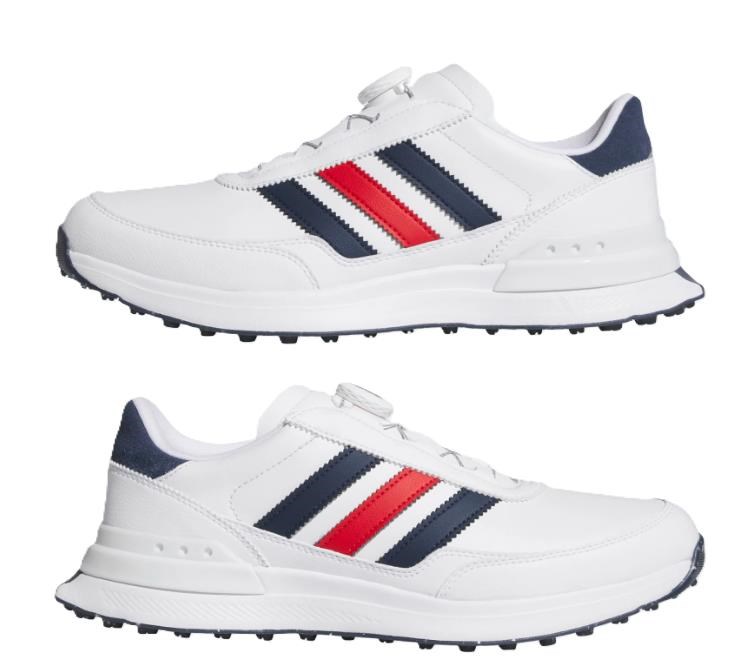 Adidas S2G 26 Boa Herren Golfschuhe, weiss/blau/rot