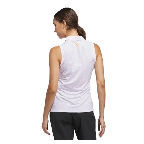 Adidas Ultimate365 All Over Print Sleeveless Damen Poloshirt, weiss