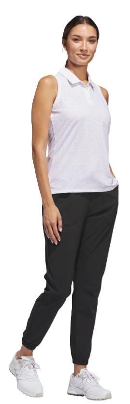 Adidas Ultimate365 All Over Print Sleeveless Damen Poloshirt, weiss