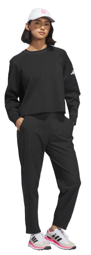 Adidas Beyond the Course Side-Snap Twistweave Damen Sweatshirt, schwarz