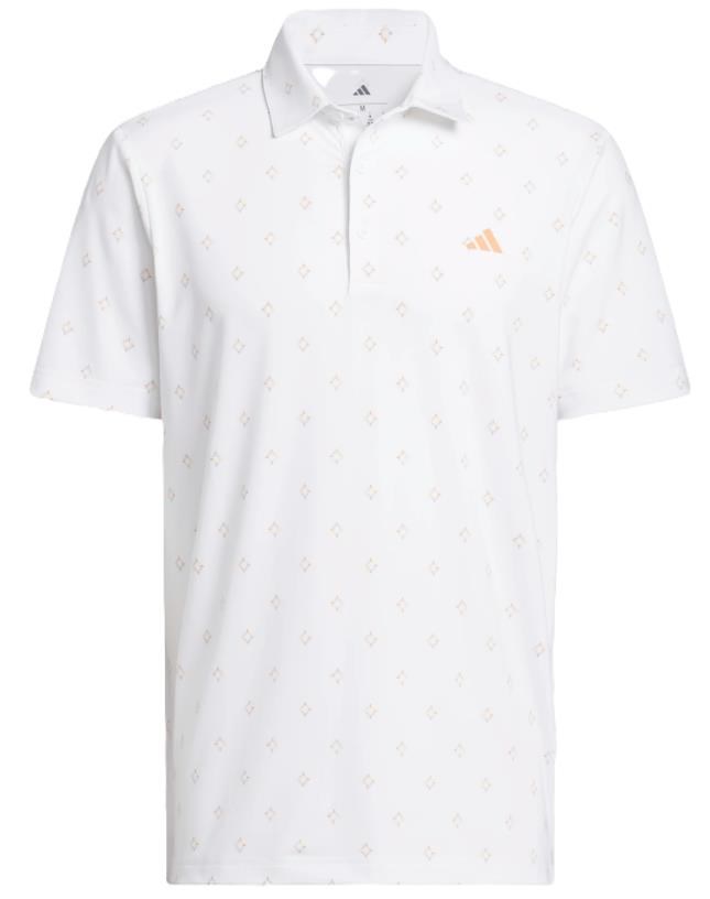 Adidas Ultimate365 Essence Print Herren Poloshirt, weiss