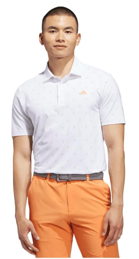 Adidas Ultimate365 Essence Print Herren Poloshirt, weiss