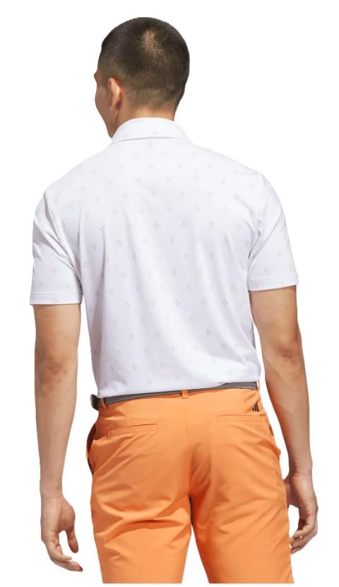 Adidas Ultimate365 Essence Print Herren Poloshirt, weiss