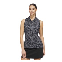 Adidas Ultimate365 All Over Print Sleeveless Damen Poloshirt, schwarz