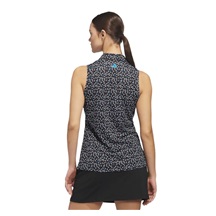Adidas Ultimate365 All Over Print Sleeveless Damen Poloshirt, schwarz